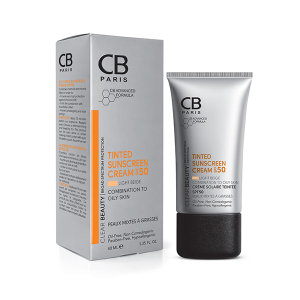 کرم ضدآفتاب رنگی پوست مختلط تا چرب بژ روشن SPF50