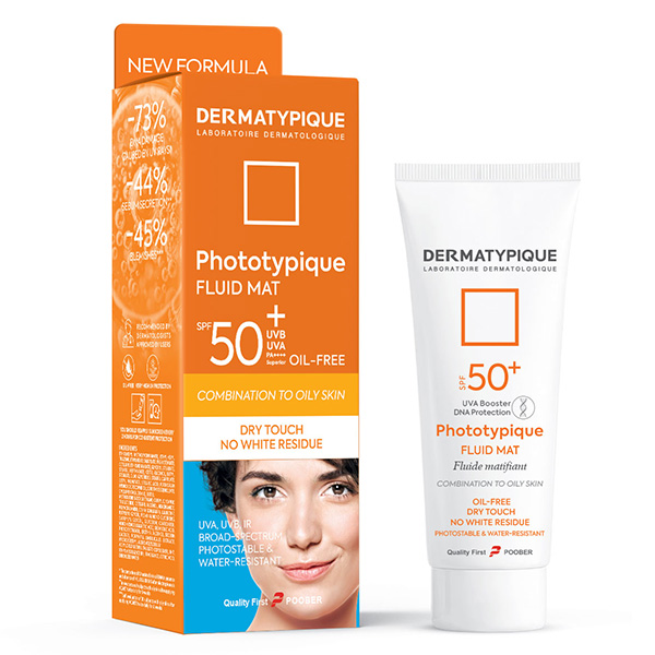 ضد آفتاب فلوئید مت بی رنگ +SPF50 فتوتیپیک